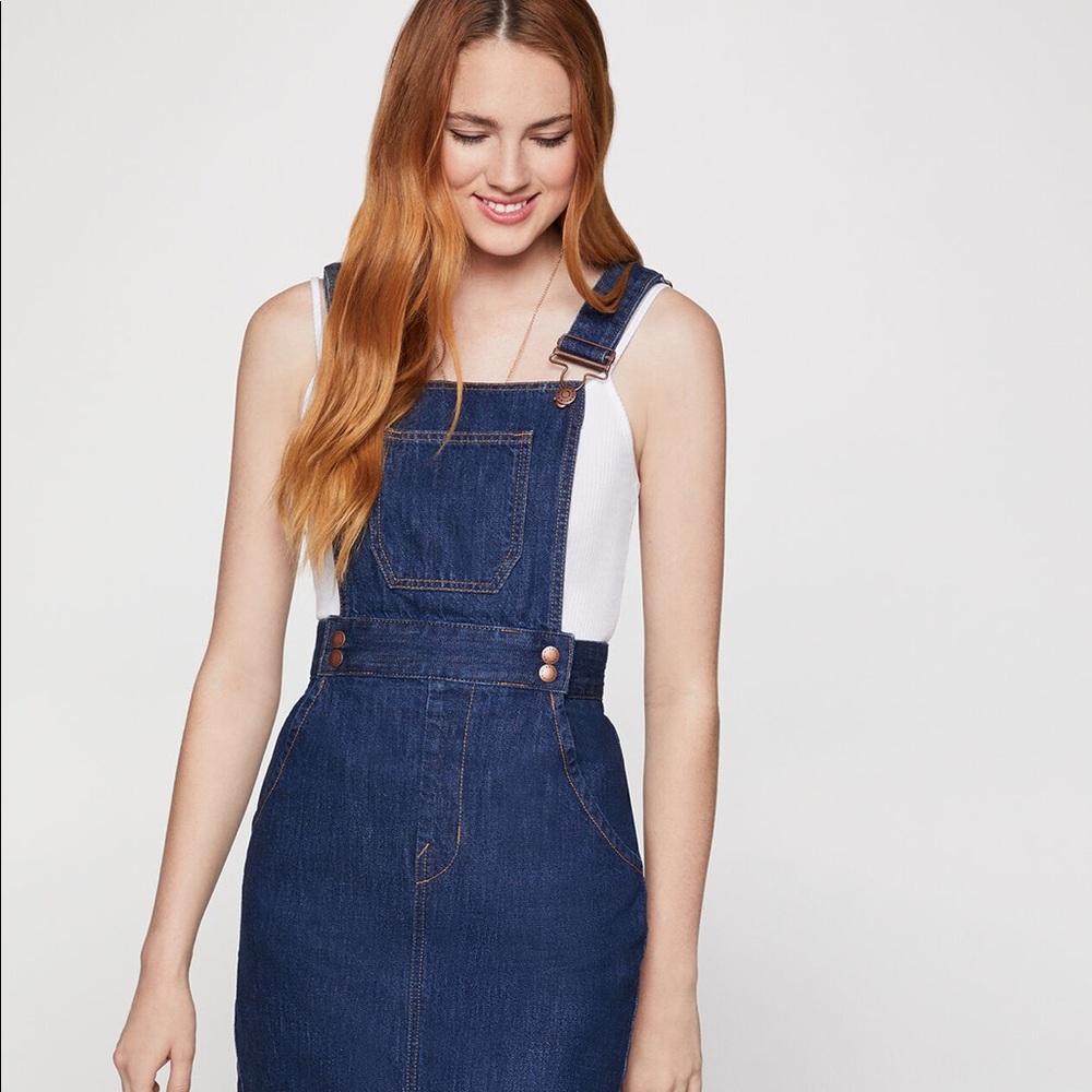 BCBGeneration Denim Overall Dress